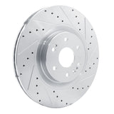 Dynamic Friction 2021-2025 Cadillac Escalade Front Right Drilled & Slotted Silver Brake Rotor by Dynamic Friction Company 631-47091R