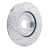 Dynamic Friction 2021-2025 Cadillac Escalade Front Right Drilled & Slotted Silver Brake Rotor by Dynamic Friction Company 631-47091R