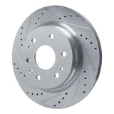 Dynamic Friction 2023-2025 Chevrolet Colorado Rear Left Drilled & Slotted Silver Brake Rotor by Dynamic Friction Company 631-47093L