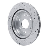 Dynamic Friction 2023-2025 Chevrolet Colorado Rear Left Drilled & Slotted Silver Brake Rotor by Dynamic Friction Company 631-47093L