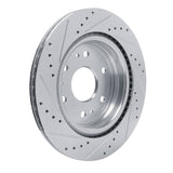 Dynamic Friction 2023-2025 Chevrolet Colorado Rear Right Drilled & Slotted Silver Brake Rotor by Dynamic Friction Company 631-47093R