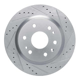 Dynamic Friction 2023-2025 Chevrolet Colorado Rear Right Drilled & Slotted Silver Brake Rotor by Dynamic Friction Company 631-47093R