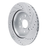 Dynamic Friction 2017-2025 Buick Enclave Rear Left Drilled & Slotted Silver Brake Rotor by Dynamic Friction Company 631-48000L