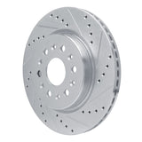 Dynamic Friction 2017-2025 Buick Enclave Rear Right Drilled & Slotted Silver Brake Rotor by Dynamic Friction Company 631-48000R