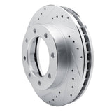 R1 Concepts 1977-2000 Chevrolet K3500 Front Left Drilled & Slotted Silver Brake Rotor by R1 Concepts 631-48003L