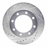 R1 Concepts 1977-2000 Chevrolet K3500 Front Left Drilled & Slotted Silver Brake Rotor by R1 Concepts 631-48003L