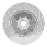 R1 Concepts 1971-1995 Chevrolet P20 Front Left Drilled & Slotted Silver Brake Rotor