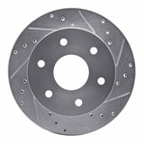 R1 Concepts 1988-1991 Chevrolet K1500 Front Right Drilled & Slotted Silver Brake Rotor by R1 Concepts 631-48007R