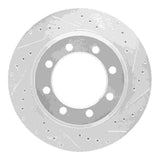 R1 Concepts 1976-1996 Chevrolet C3500HD Front Right Drilled & Slotted Silver Brake Rotor by R1 Concepts 631-48014R