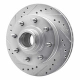 R1 Concepts 1992-2002 Chevrolet C2500 Front Left Drilled & Slotted Silver Brake Rotor by R1 Concepts 631-48023L