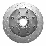 R1 Concepts 1992-2002 Chevrolet C2500 Front Left Drilled & Slotted Silver Brake Rotor by R1 Concepts 631-48023L