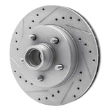 R1 Concepts 1993-1995 Chevrolet G20 Front Left Drilled & Slotted Silver Brake Rotor by R1 Concepts 631-48024L