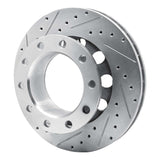 R1 Concepts 1994-2006 Chevrolet C3500HD Rear Left Drilled & Slotted Silver Brake Rotor by R1 Concepts 631-48028L