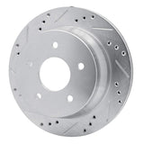 R1 Concepts 1997-2005 Chevrolet S10 Rear Left Drilled & Slotted Silver Brake Rotor by R1 Concepts 631-48032L