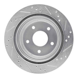 R1 Concepts 1997-2005 Chevrolet S10 Rear Left Drilled & Slotted Silver Brake Rotor by R1 Concepts 631-48032L