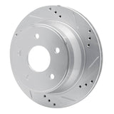 R1 Concepts 1997-2005 Chevrolet S10 Rear Right Drilled & Slotted Silver Brake Rotor by R1 Concepts 631-48032R