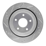 R1 Concepts 1997-2005 Chevrolet S10 Rear Right Drilled & Slotted Silver Brake Rotor by R1 Concepts 631-48032R