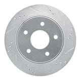 R1 Concepts 1997-2005 Chevrolet S10 Rear Right Drilled & Slotted Silver Brake Rotor by R1 Concepts 631-48032R