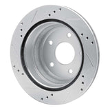 R1 Concepts 1997-2005 Chevrolet S10 Rear Right Drilled & Slotted Silver Brake Rotor by R1 Concepts 631-48032R