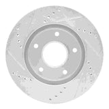 R1 Concepts 1997-2005 Chevrolet S10 Front Right Drilled & Slotted Silver Brake Rotor by R1 Concepts 631-48034R