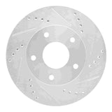 R1 Concepts 1997-2005 Chevrolet S10 Front Right Drilled & Slotted Silver Brake Rotor by R1 Concepts 631-48034R