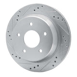 R1 Concepts 1998-2005 Chevrolet S10 Rear Left Drilled & Slotted Silver Brake Rotor by R1 Concepts 631-48035L