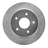 R1 Concepts 1998-2005 Chevrolet S10 Rear Left Drilled & Slotted Silver Brake Rotor by R1 Concepts 631-48035L