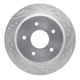 R1 Concepts 1998-2005 Chevrolet S10 Rear Right Drilled & Slotted Silver Brake Rotor by R1 Concepts 631-48035R