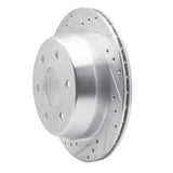 R1 Concepts 1999-2007 Chevrolet Silverado 1500 HD Rear Left Drilled & Slotted Silver Brake Rotor by R1 Concepts 631-48037L