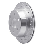 R1 Concepts 1999-2007 Chevrolet Silverado 1500 HD Rear Right Drilled & Slotted Silver Brake Rotor by R1 Concepts 631-48037R
