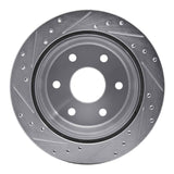 R1 Concepts 1999-2007 Chevrolet Silverado 1500 HD Rear Right Drilled & Slotted Silver Brake Rotor by R1 Concepts 631-48037R