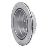 R1 Concepts 1999-2007 Chevrolet Silverado 1500 HD Rear Right Drilled & Slotted Silver Brake Rotor by R1 Concepts 631-48037R