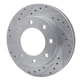 R1 Concepts 1999-2020 Cadillac DeVille Front Left Drilled & Slotted Silver Brake Rotor by R1 Concepts 631-48038L