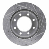 R1 Concepts 1999-2020 Cadillac DeVille Front Left Drilled & Slotted Silver Brake Rotor by R1 Concepts 631-48038L