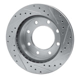 R1 Concepts 1999-2020 Cadillac DeVille Front Left Drilled & Slotted Silver Brake Rotor by R1 Concepts 631-48038L