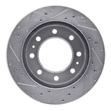 R1 Concepts 1999-2020 Cadillac DeVille Front Right Drilled & Slotted Silver Brake Rotor by R1 Concepts 631-48038R