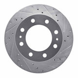 R1 Concepts 1999-2020 Cadillac DeVille Front Right Drilled & Slotted Silver Brake Rotor by R1 Concepts 631-48038R