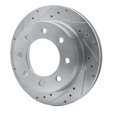 R1 Concepts 1999-2025 Chevrolet Express 3500 Rear Left Drilled & Slotted Silver Brake Rotor by R1 Concepts 631-48039L
