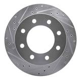 R1 Concepts 1999-2025 Chevrolet Express 3500 Rear Left Drilled & Slotted Silver Brake Rotor by R1 Concepts 631-48039L