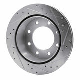 R1 Concepts 1999-2025 Chevrolet Express 3500 Rear Left Drilled & Slotted Silver Brake Rotor by R1 Concepts 631-48039L