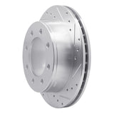 R1 Concepts 1999-2020 Chevrolet Silverado 3500 Rear Right Drilled & Slotted Silver Brake Rotor by R1 Concepts 631-48040R