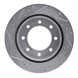 R1 Concepts 1999-2020 Chevrolet Silverado 3500 Rear Right Drilled & Slotted Silver Brake Rotor by R1 Concepts 631-48040R