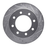 R1 Concepts 1999-2020 Chevrolet Silverado 3500 Rear Right Drilled & Slotted Silver Brake Rotor by R1 Concepts 631-48040R