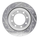 R1 Concepts 2001-2010 Chevrolet Silverado 3500 Rear Right Drilled & Slotted Silver Brake Rotor by R1 Concepts 631-48043R
