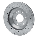 Dynamic Friction 2002-2005 Buick Rainier Front Left Drilled & Slotted Silver Brake Rotor by Dynamic Friction Company 631-48044L