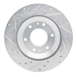 Dynamic Friction 2002-2005 Buick Rainier Front Right Drilled & Slotted Silver Brake Rotor by Dynamic Friction Company 631-48044R
