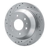 Dynamic Friction 2002-2009 Buick Rainier Rear Left Drilled & Slotted Silver Brake Rotor by Dynamic Friction Company 631-48045L