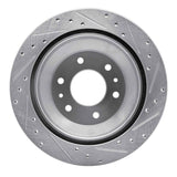 Dynamic Friction 2002-2009 Buick Rainier Rear Left Drilled & Slotted Silver Brake Rotor by Dynamic Friction Company 631-48045L