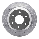 Dynamic Friction 2002-2009 Buick Rainier Rear Left Drilled & Slotted Silver Brake Rotor by Dynamic Friction Company 631-48045L