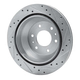 Dynamic Friction 2002-2009 Buick Rainier Rear Left Drilled & Slotted Silver Brake Rotor by Dynamic Friction Company 631-48045L